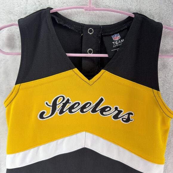 NFL Pittsburgh Steelers Girls Cheerleader Cheer Captain Dress Size 4T Toddler - Picture 2 of 7